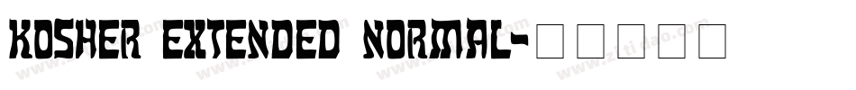 Kosher Extended Normal字体转换